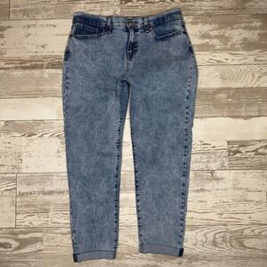 Denizen From Levi's Boyfriend Jeans Women's 4 Blue Denim Acid Wash Mid Rise